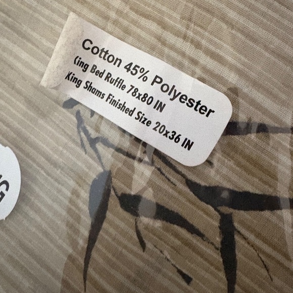 KING SIZE BED SKIRT - ASIAN PRINT - Picture 5 of 7